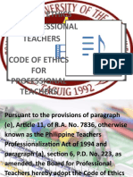 Code of Ethics For Teachers