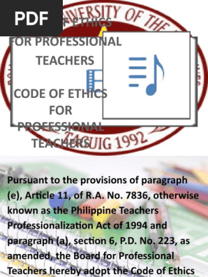 Code Of Ethics For Teachers Pdf Teachers Preschool