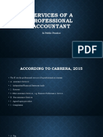 Services of A Professional Accountant: in Public Practice