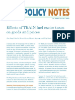 Effects of TRAIN Fuel Excise Taxes On Goods and Prices: No. 2019-11 (October 2019) ISSN 2508-0865 (Electronic)