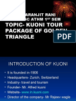 Name-Charanjit Rani Class-Msc Athm 1 SEM: Topic-Kuoni Tour Package of Golden Triangle