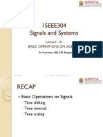 Signals and Systems Lecture - Basic Operations