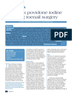 Honey Vs Povidone Iodine Following Toenail Surgery: Clinical Clinical