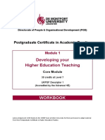 Developing Your Higher Education Teaching: Postgraduate Certificate in Academic Practice