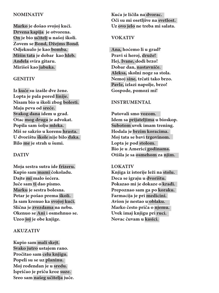 Padezi | PDF