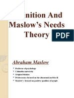 Maslow's Needs Theory