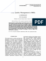 Total Quality Management in Smes: Omega, Int. J. MGMT Sci