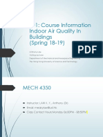 L01: Course Information Indoor Air Quality in Buildings (Spring 18-19)