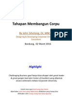 Tahapan Membangun Corpu: by John Sihotang, DR, MM, Ir