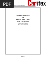 Technical Data Sheet FOR Optical Fiber Cable Duct Applications