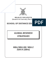 MBA IB04 Global Business Strategies Subject