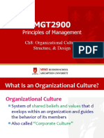 Principles of Management: Ch8: Organizational Culture, Structure, & Design
