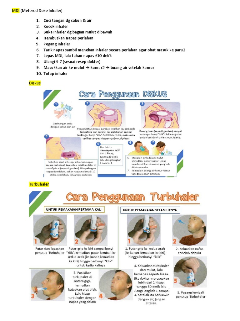 Cara Penggunaan MDI Inhaler yang Benar | PDF