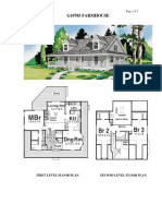G10785 Farmhouse: First Level Floor Plan Second Level Floor Plan