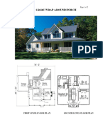 G24245 Wrap Around Porch: First Level Floor Plan Second Level Floor Plan