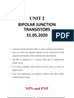 Unit 2 Bipolar Junction Transistors 31.05.2020