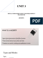 Unit 3: Metal Oxide Semiconductor Field Effect Transistor (Mosfet