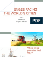 Challenges Facing The World'S Cities: Unit 4 Reading 4 Pages: 159-168