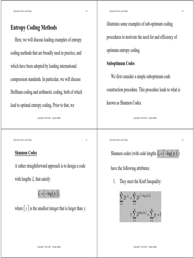Source Coding or Entropy Coding | PDF | Probability Distribution | Code