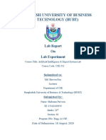 Bangladesh University of Business and Technology (Bubt) : Lab Report On Lab Experiment