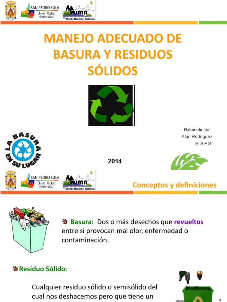 Manejo y Clasificación de Residuos Sólidos | PDF | El plastico | Residuos