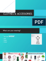 Clothes & Accessories: Teacher: Alejandro Fuentes