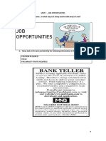 JOB Opportunities: Unit 1 - Job Opportunities 1. Look at The Frame - in What Way Is It Funny and in What Way Is It Not?