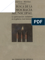 En Busca de La Democracia Municipal La Participacion Ciudadana en El Gobierno Local Mexicano 924416