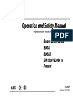 Operation and Safety Manual: Boom Lift Models 800A 800AJ