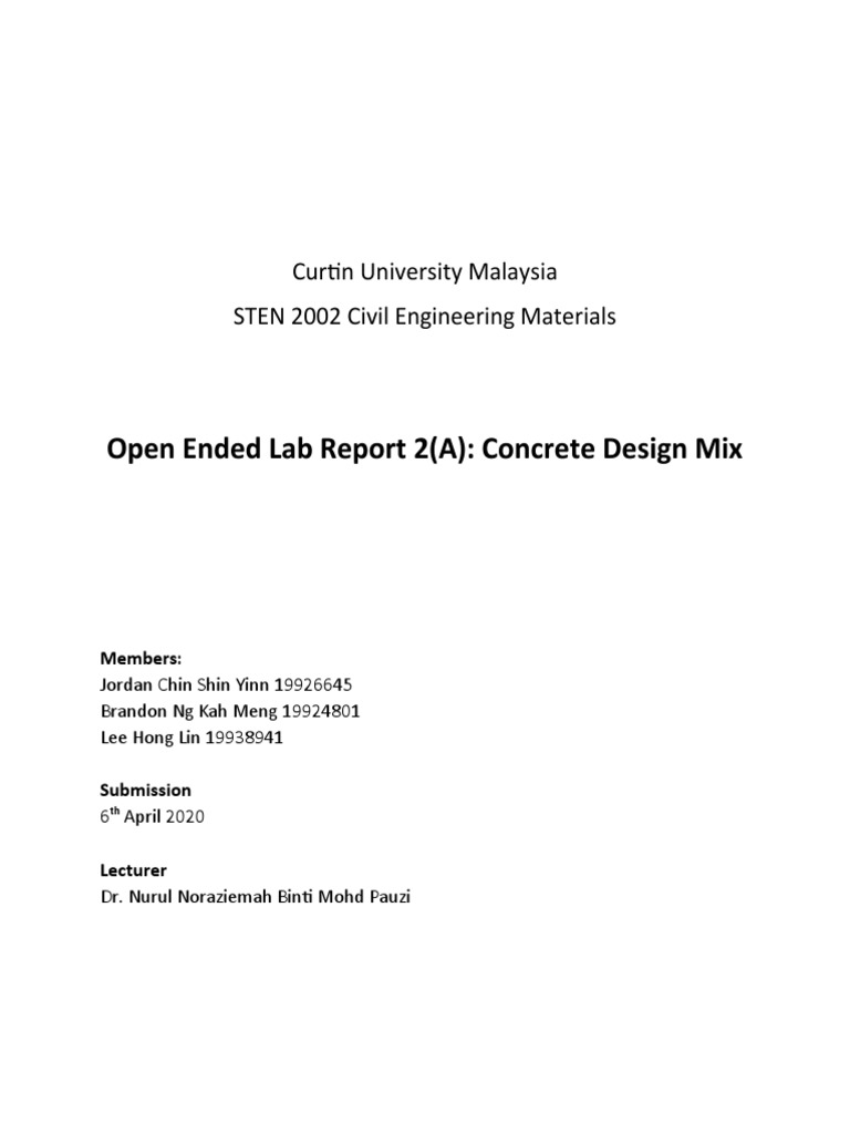 Group H Civil Materials Lab 2A Report | PDF | Construction Aggregate ...