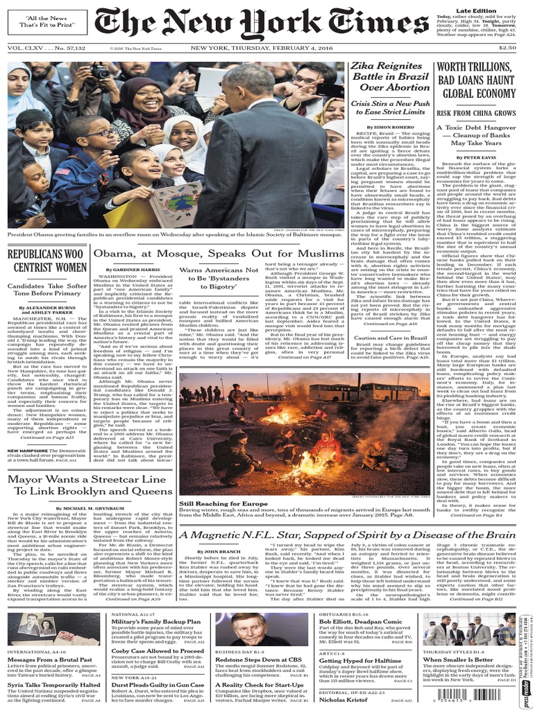 The New York Times 2016-02-04