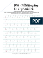 Scribbling Grace Brush Pen Calligraphy Practice PDF
