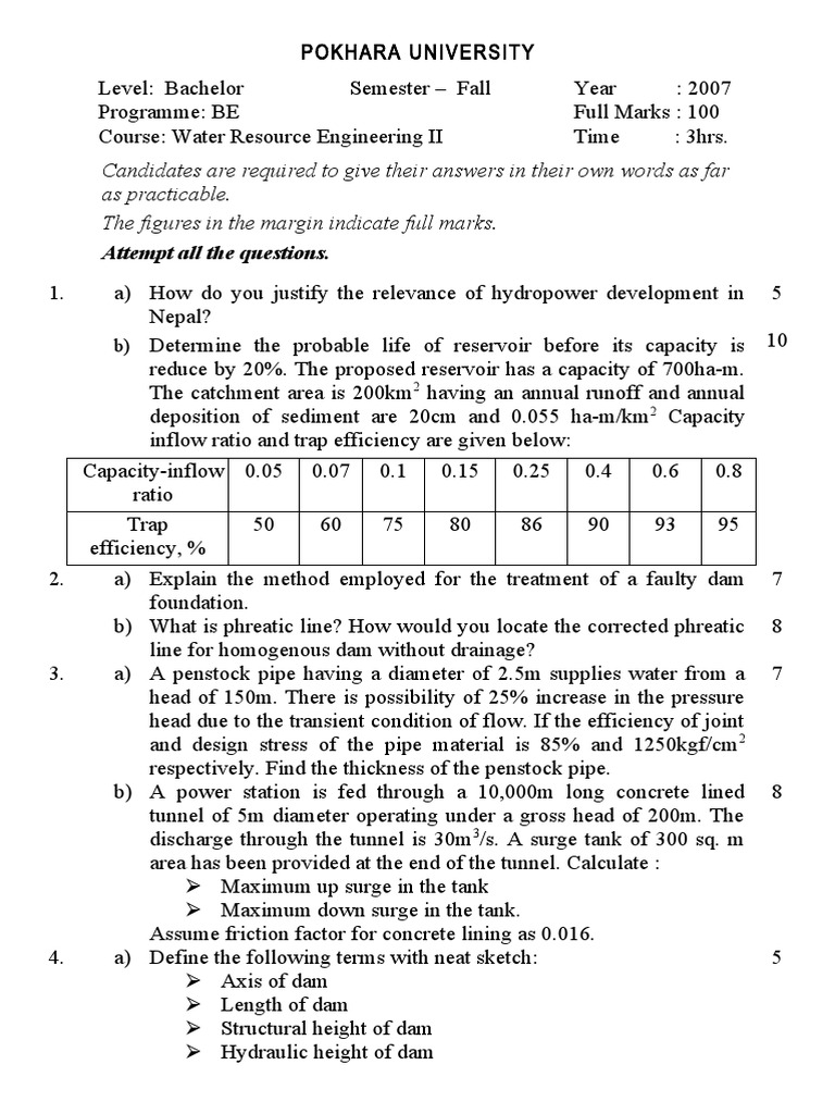 Water Resource Engineering II | PDF | Hydroelectricity | Spillway