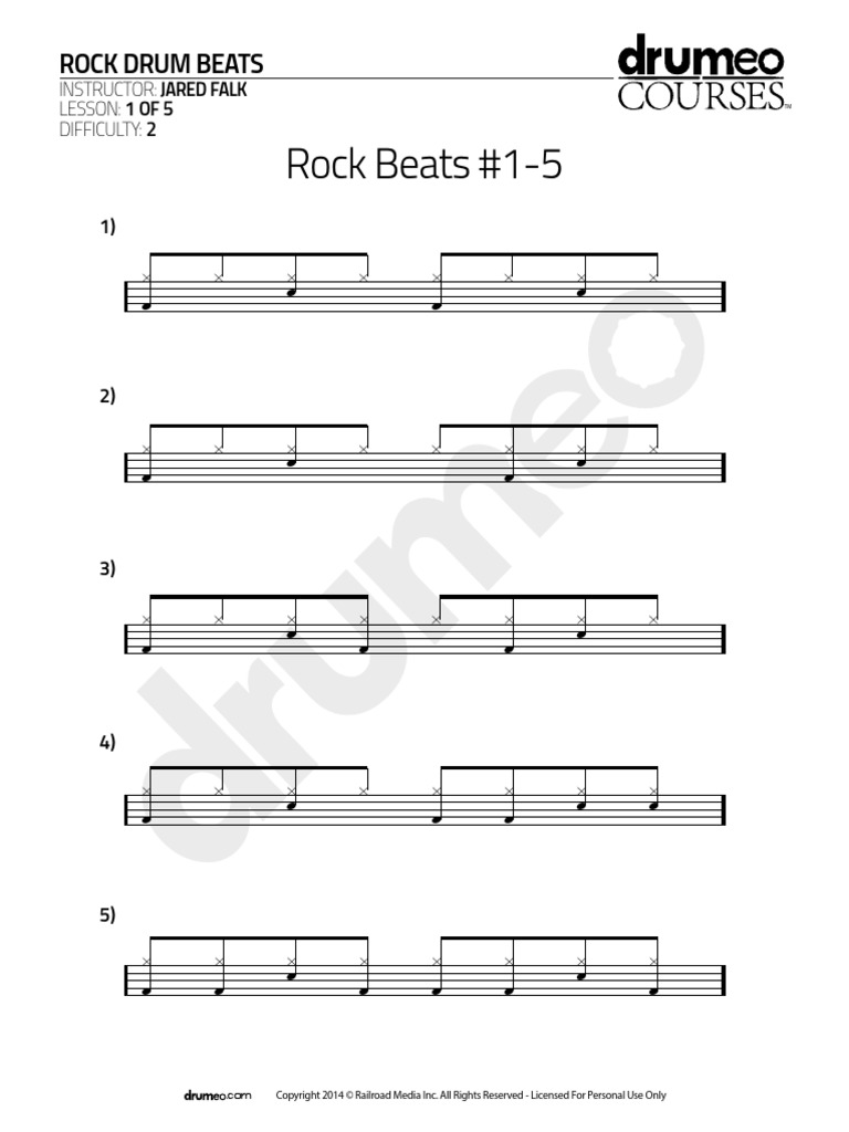 Rock Drum Beats1 PDF | PDF
