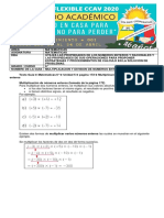 6° Matemáticas GUIA No 1 DE CONOCIMIENTO 2P CURRICULO FLEXIBLE Multiplicación y División de Números Enteros PDF