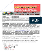 6° MATEMÁTICAS GUIA DE VERIFICACIÓN No 001 2P CURRICULO FLEXIBLE CCAV 2020 TEMA MULTIPLICACIÓN Y DIVISIÓN DE NÚMEROS ENTEROS PDF