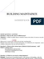 Building Maint. BY SANDEEP KAUR