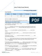 1819 Level I Science Exam Related Materials T3 Wk6