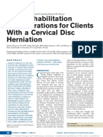 Post Rehabilitation Considerations For Clients W/ Disc Herniation