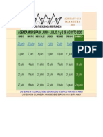 Agenda Misas Junio - Agosto - Junio - Ago