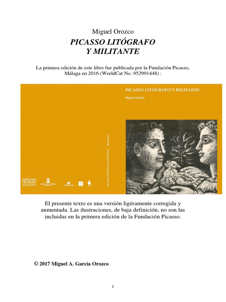 Picasso Litografo y Militante | PDF | Pablo Picasso | Litografía, image size:768x1024
