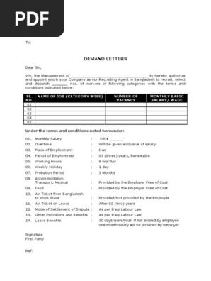 Draft Demand Letter, Power of Attorney and Employment Contract.docx