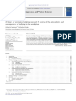 20 Years of Workplace Bullying Research - A Review of The Antecedents and Consequences of Bullying in The Workplace