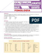 Fonología y Fonema para Quinto Grado de Secundaria PDF