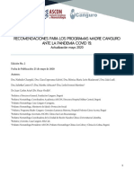 Consenso. Edición 2. PROGRAMAS MADRE CANGURO ANTE LA PANDEMIA COVID 19 PDF