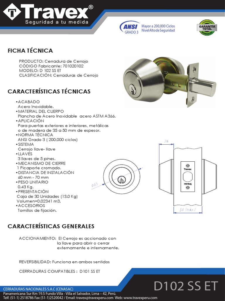 F.T. 2cerradura Travex | PDF