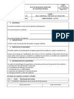 Acta de apertura de auditoría interna al SG-SST