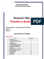 Flouride in Dentistry by Ammar Mohammed