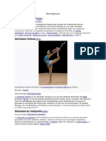 Tipos de gimnasia: artística, rítmica, trampolín y aeróbica