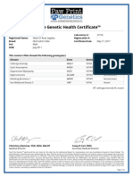 Legolas Genetic Health Certificate